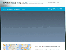 Tablet Screenshot of hwrobinson.com